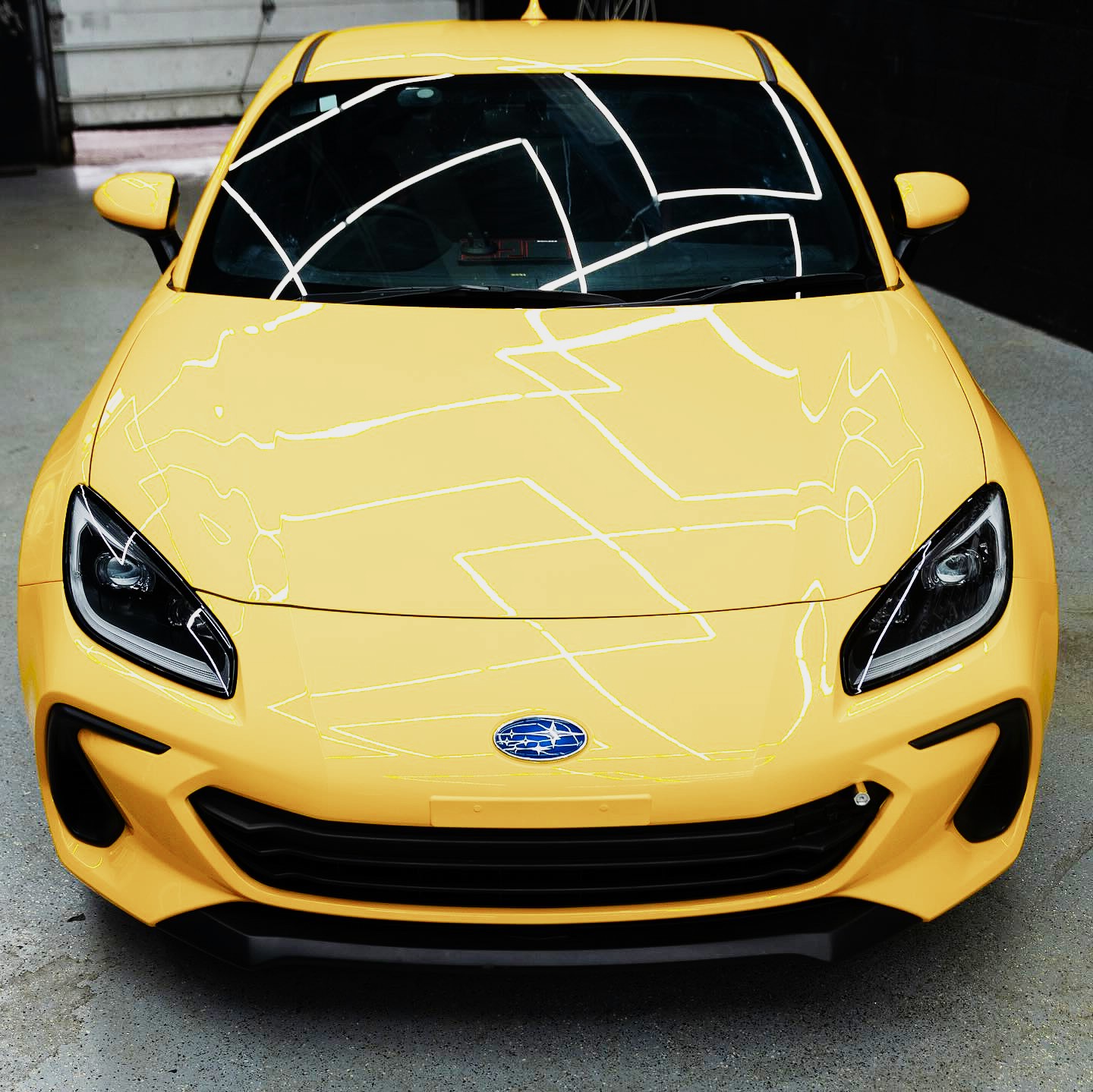 Gloss yellow Subaru BRZ